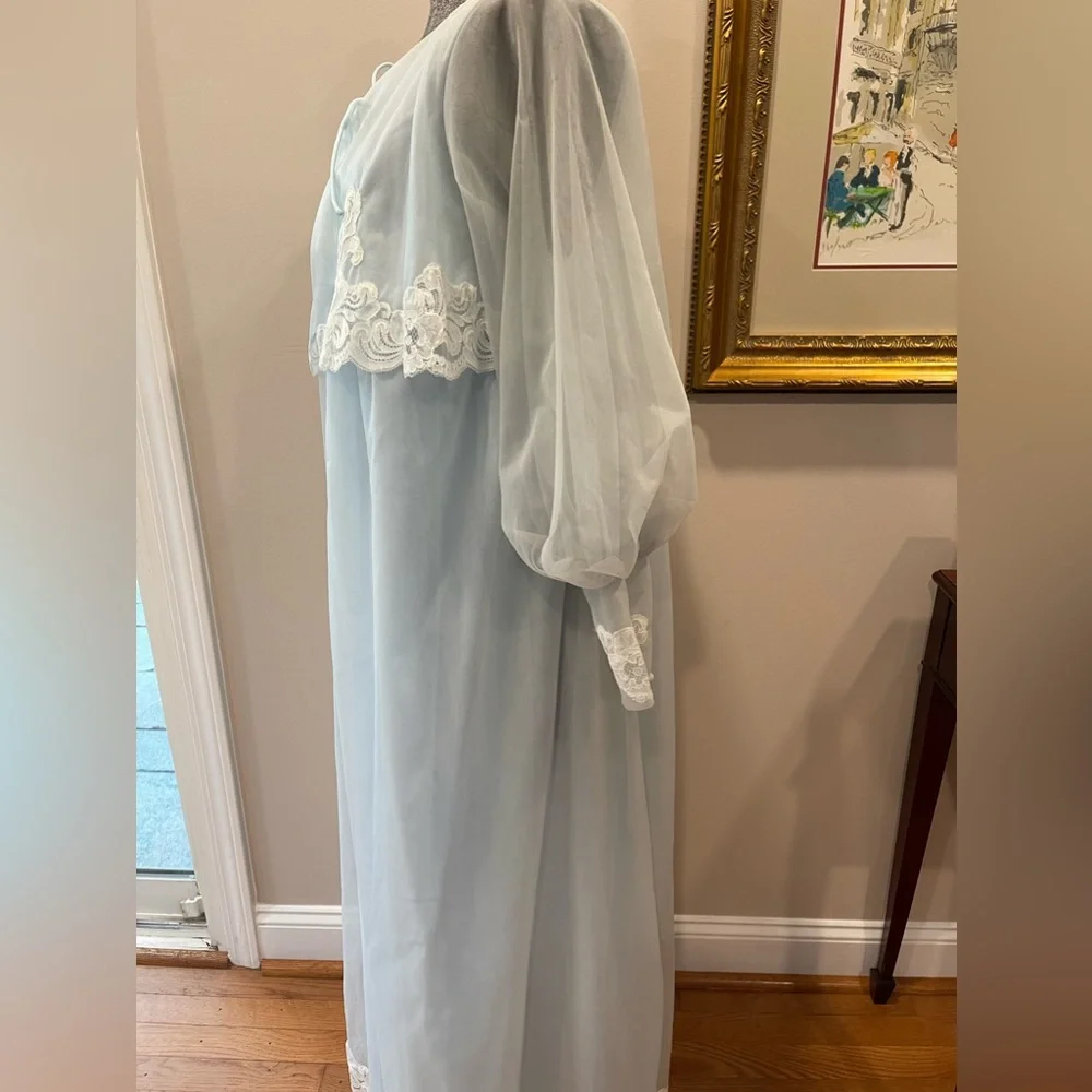 🆕Kayser baby blue peignoir‎ set-NWT/deadstock-size medium ladies VTG Rockabilly